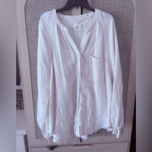 Aerie XL waffle cream Soft Textured Top